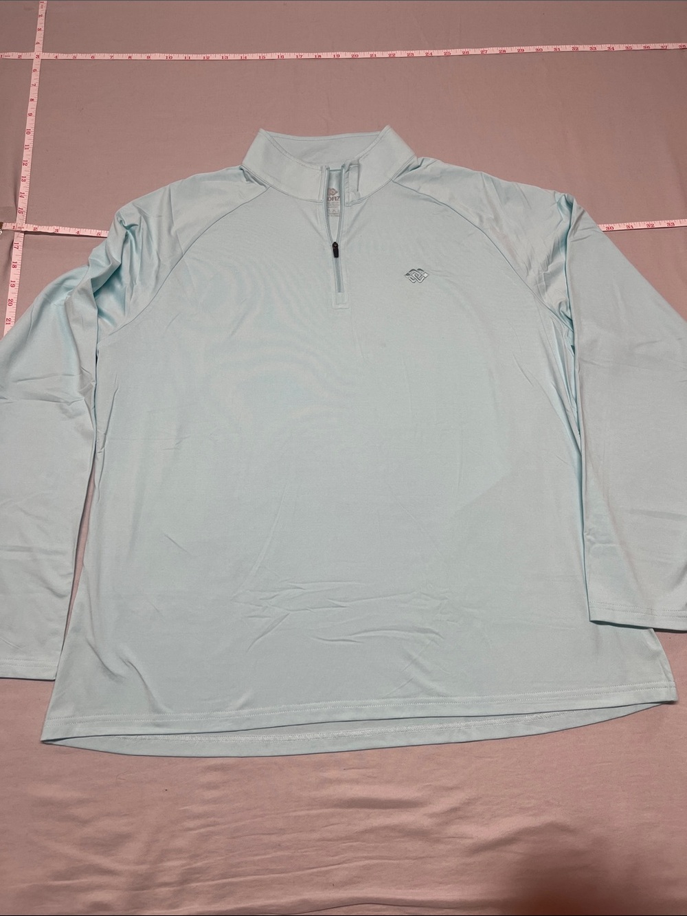 Light Blue Men’s Quarter-Zip Performance Shirt size 2XL.    1123